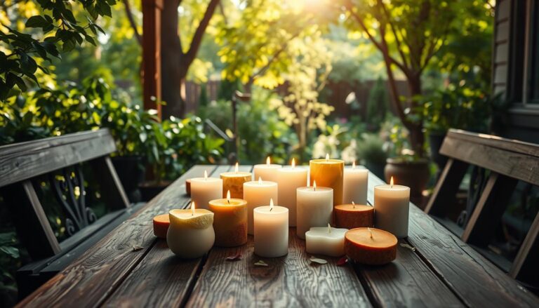 making candles for outdoors