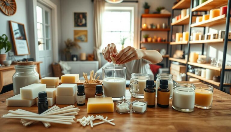 making candles for relaxation