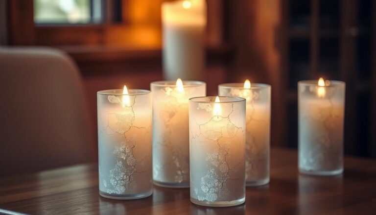 making mercury glass-effect candles
