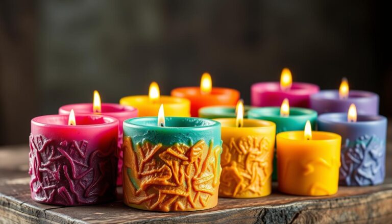 making vibrant colorful candles