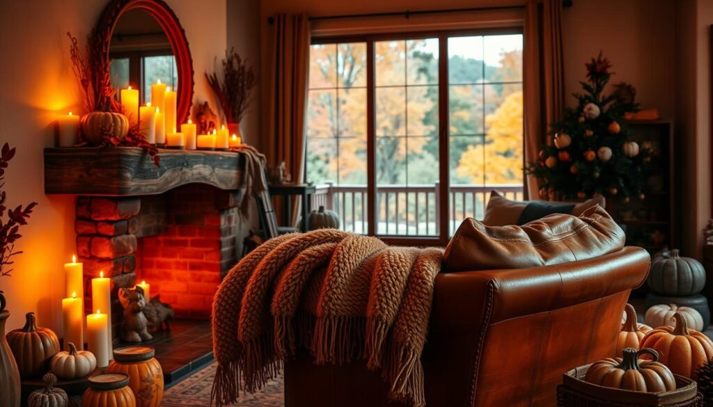 fall home decor with candles fall home decor with candles